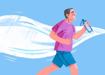 running man, health concept