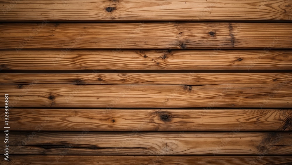 Poster warm toned pine wood surface texture background with rich grain patterns and horizontal plank arrang