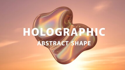 Holographic abstract shape it can be used for posters cards flyers brochures magazines and any kind of cover