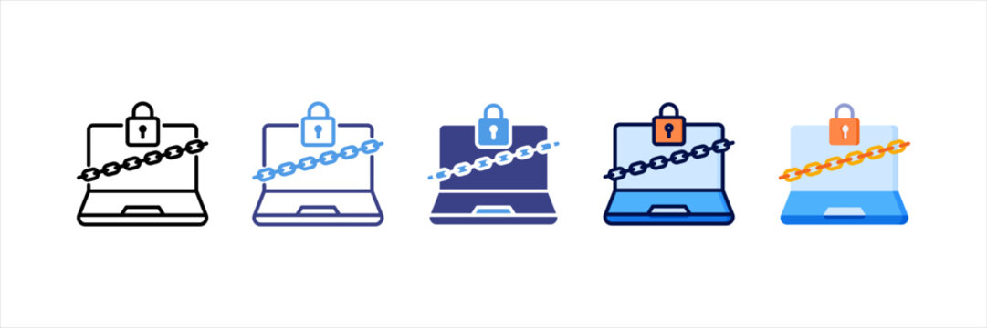 Ransomware Multi Style Icon Set