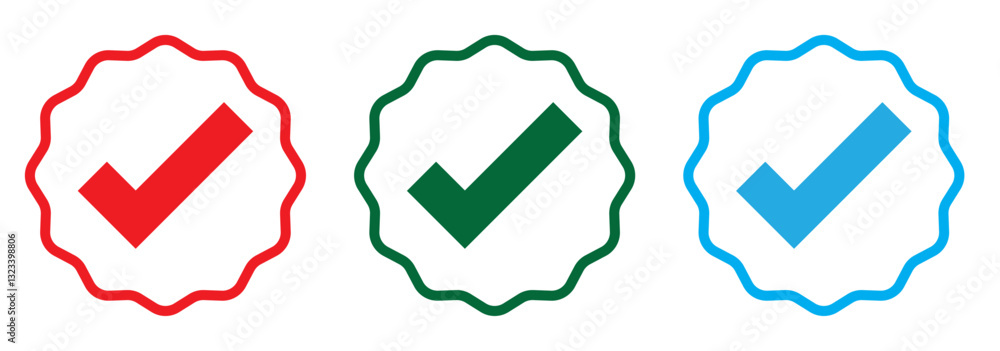 Poster check box icon with correct, accept checkmark icons tick box checked. 1176