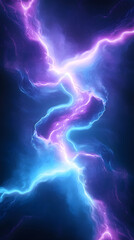 Abstract vibrant energy flows, swirling and intertwining in a mesmerizing display of purple and blue light