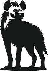 silhouette of a hyena