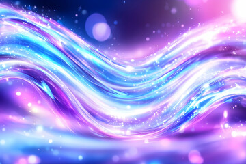 Obraz premium Abstract, vibrant, flowing, light waves