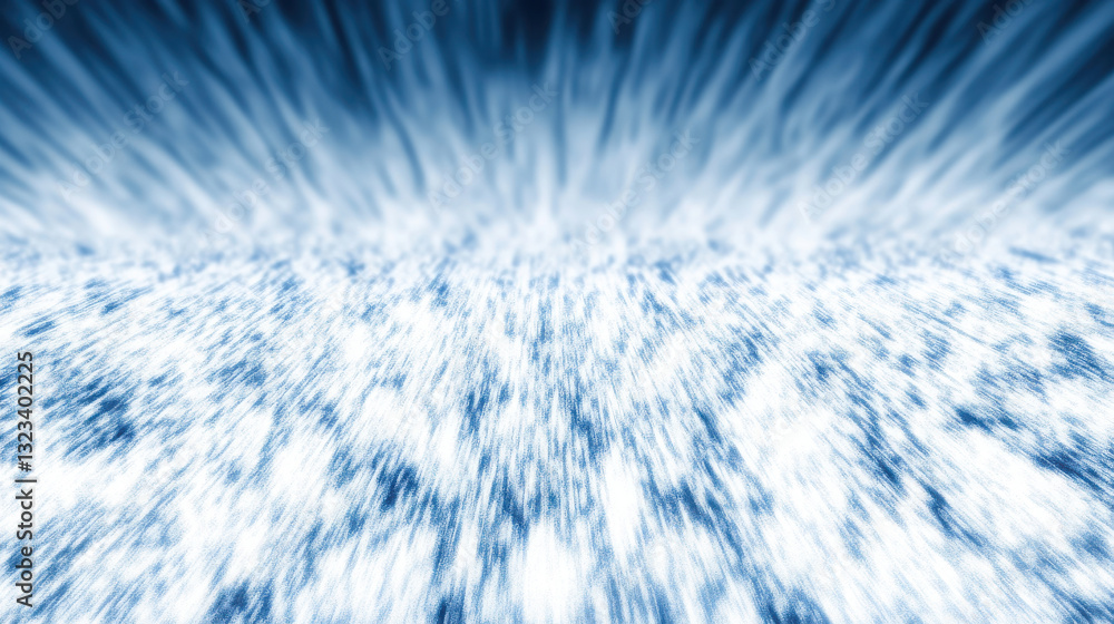 Poster dynamic blue and white abstract pattern with radial motion blur