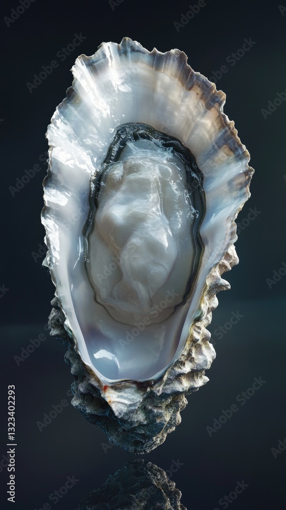 Poster Macro shot of a seashell with a facial resemblance