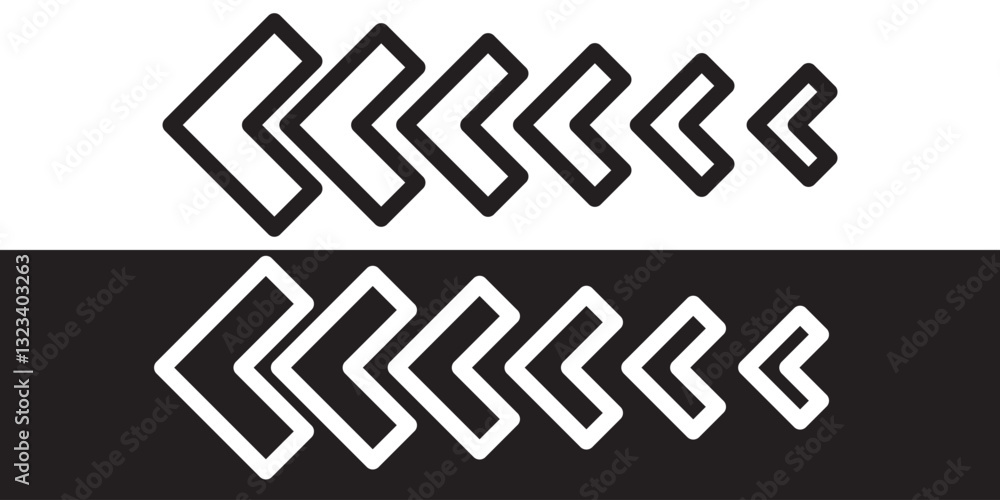 Poster dynamic moving arrow symbol. arrow moving dynamic sign . 1176