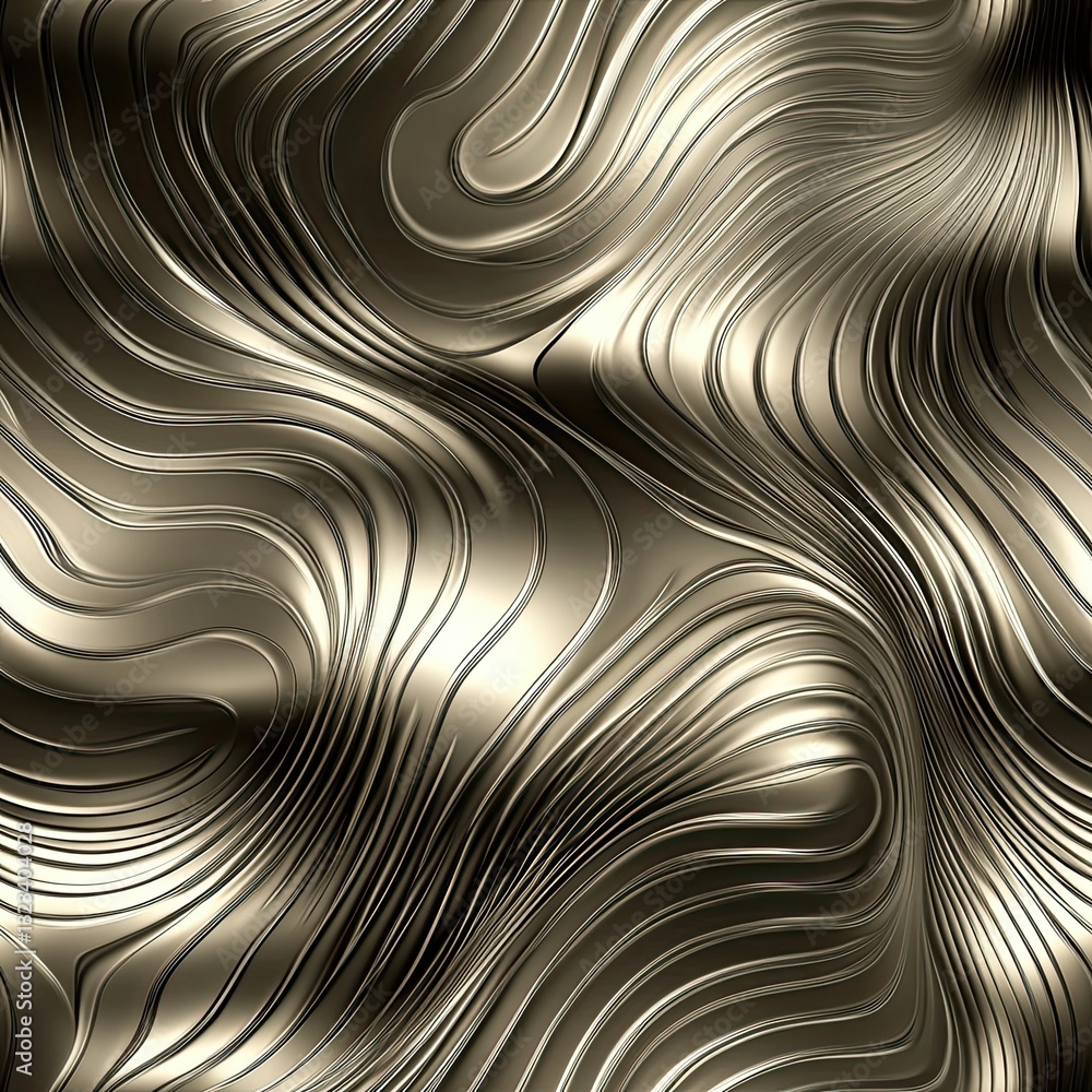 Poster seamless pattern metallic reticulated lines smooth shiny finish