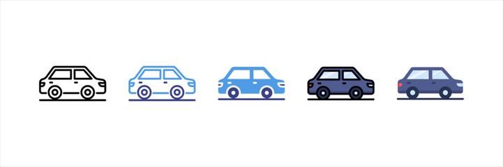 Car Multi Style Icon Set