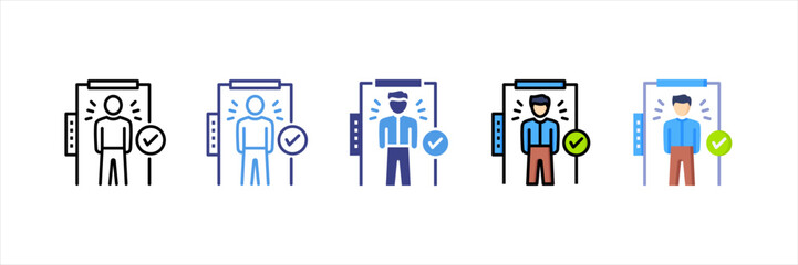 Body Scanner Multi Style Icon Set
