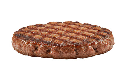 grilled hamburger meat on transparent background
