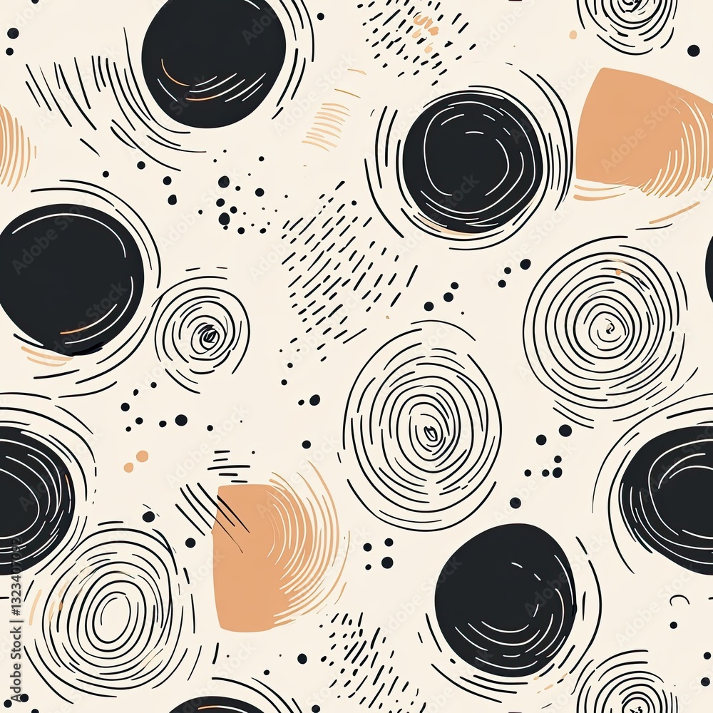 Poster elegant minimalist scribble pattern open spaces and elegant design