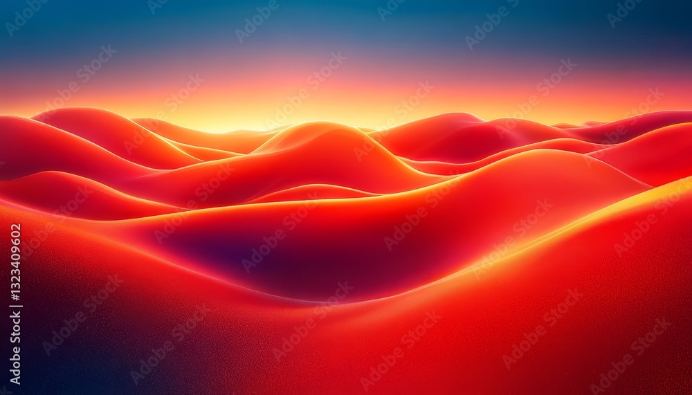 Poster abstract red waves converging futuristic background, technology, or digital design element