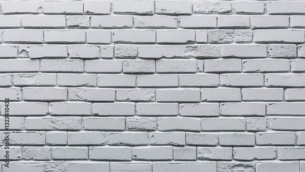 Poster white brick wall texture with subtle roughness and even light gray tones, ideal for background use w