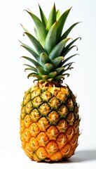 Fototapeta premium Perfect ripe pineapple, vibrant color, white background , pineapple, delicious