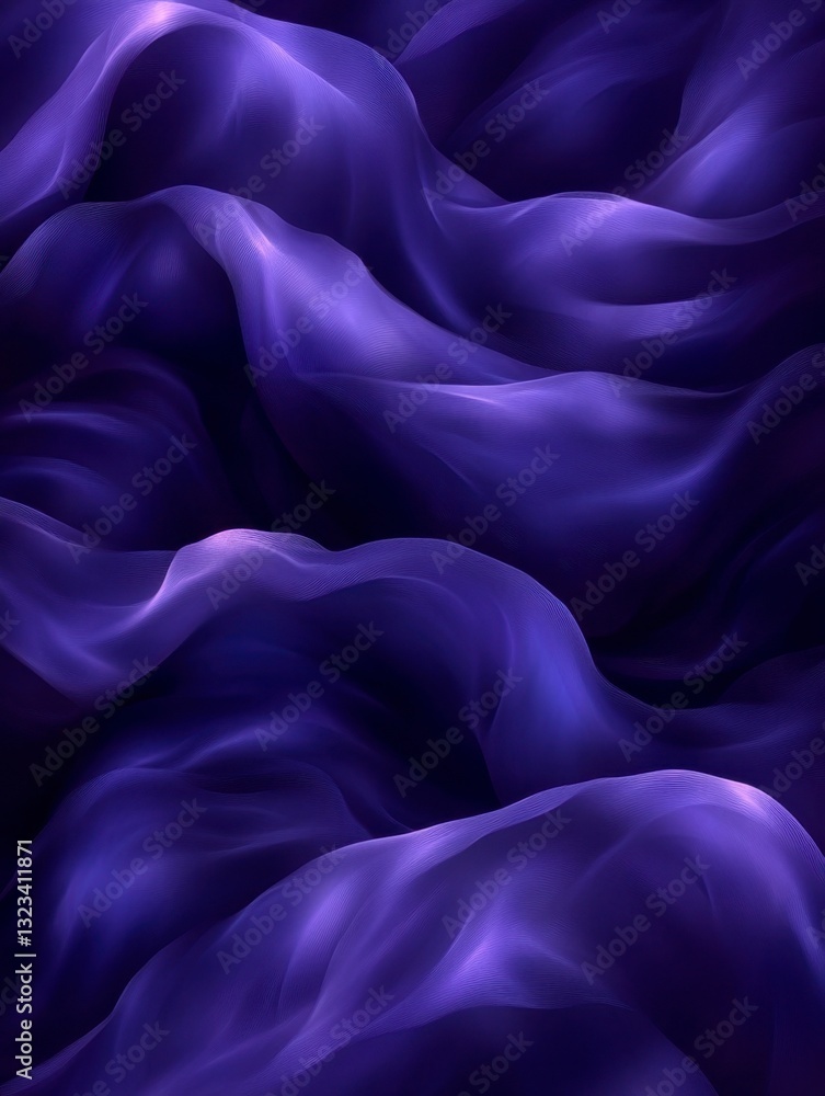 Aufkleber abstract image of deep purple fabric with dramatic folds and soft lighting creating a luxurious and 