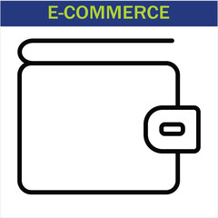 Obraz premium E-commerce Line Editable Icons. Vector illustration in modern thin line style of online marketing related icons. E-commerce symbol collection. Editable stroke. EPS 10.