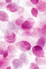 Delicate Pink Leaves Pattern, Spring Floral Background, Nature Design, Romantic Aesthetic