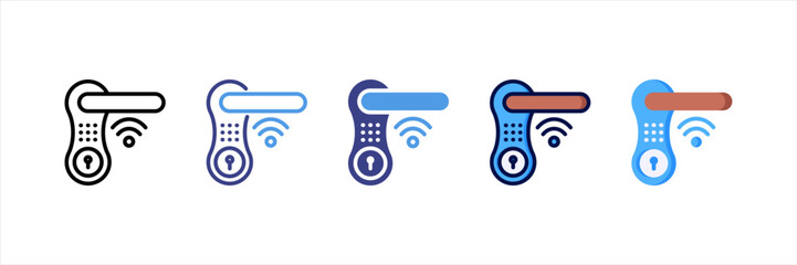 Smart Door Multi Style Icon Set