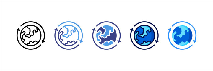 Globe Multi Style Icon Set