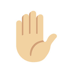Raised Hand Emoji (Medium-Light Skin Tone)

