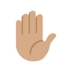 Obraz premium Raised Hand Emoji (Medium Skin Tone) 