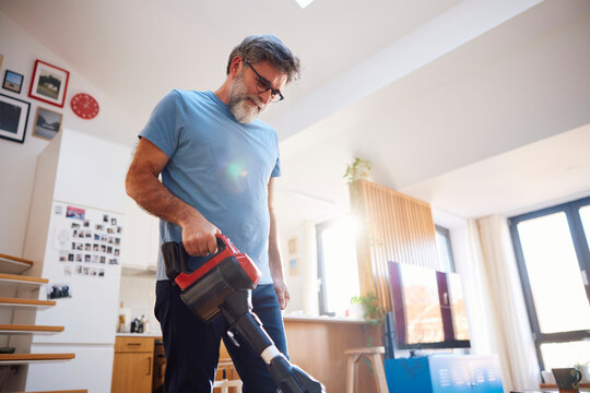 Male performs domestic duties