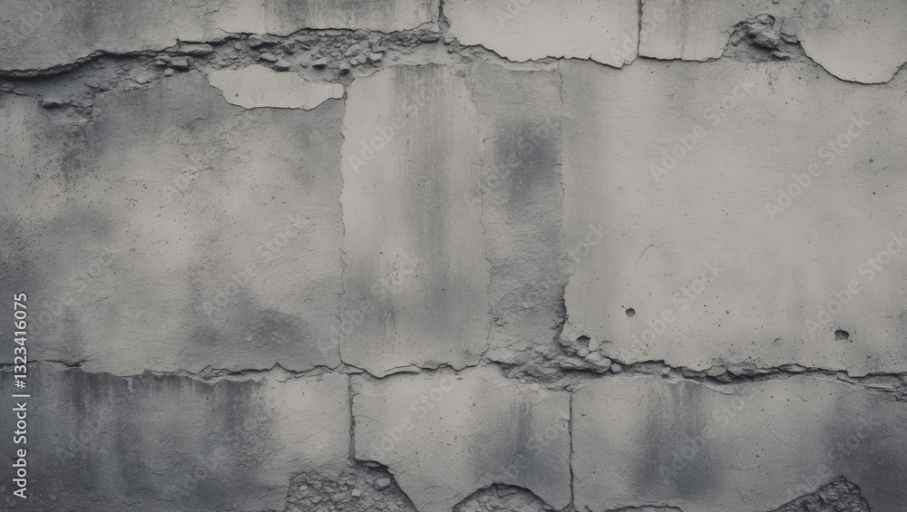 Aufkleber aged gray concrete wall texture showcasing a grungy monochromatic backdrop with subtle surface crack