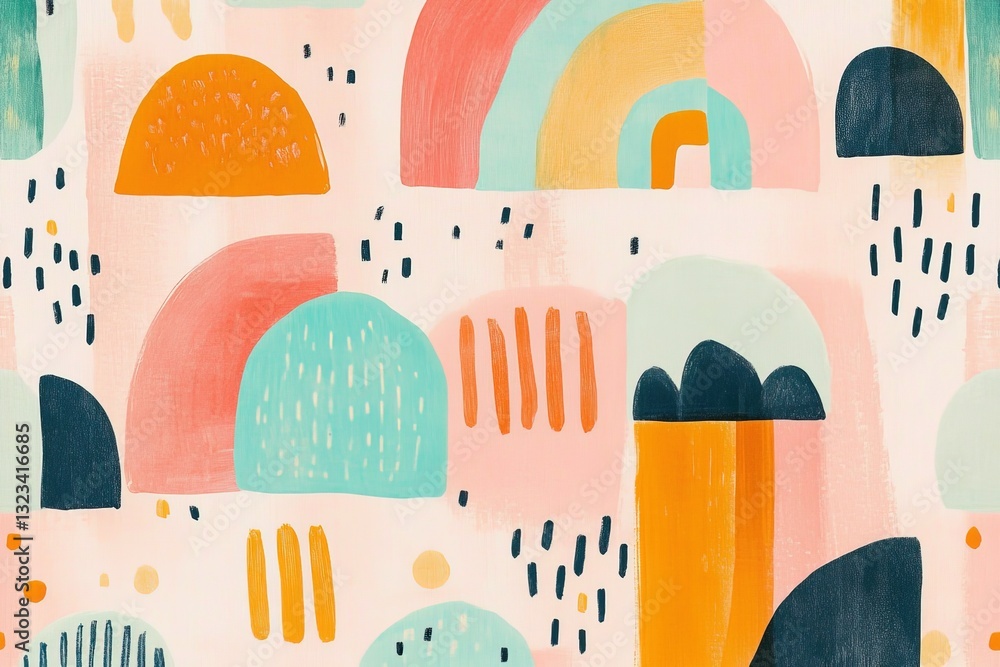 Poster colorful abstract patterns create a lively artistic background