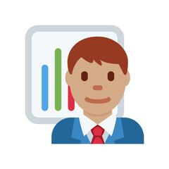 Businessman Emoji (Brown Hair)
