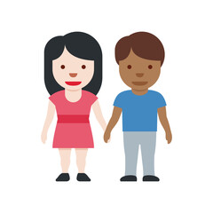Couple Holding Hands Emoji (Different Skin Tones)
