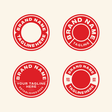 logo badge design template with the text editable for clothing, sport and apparel