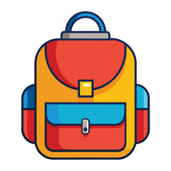 colorful school bag vector image on white background