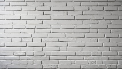 White brick wall texture with subtle shadowing, horizontal alignment, smooth surface, ideal for background use and text placement in design projects.