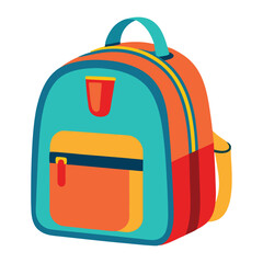 colorful school bag vector image on white background