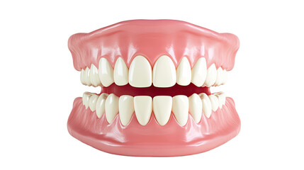 Obraz premium Realistic Dental Model of Human Teeth – Isolated on White