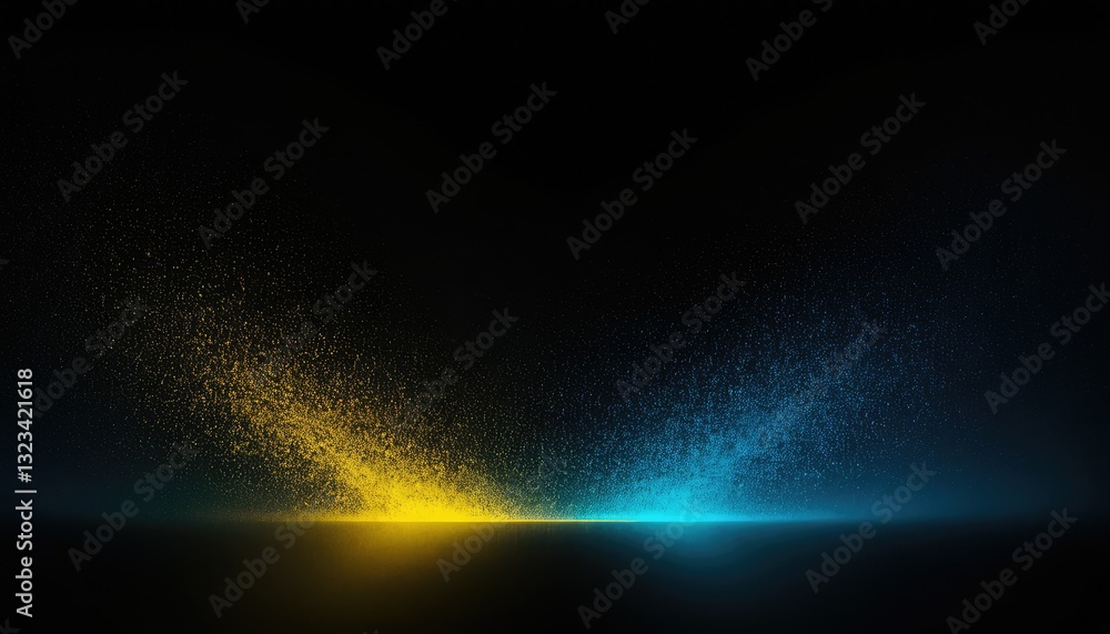 Poster wavy style shiny particles wallpaper in dynamic flow motion 1