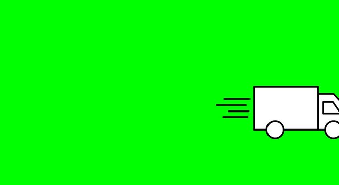 Cargo Truck Motion Graphic with Chroma Key