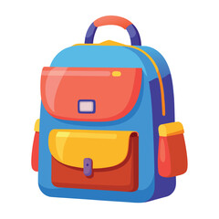 colorful school bag vector image on white background