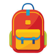 colorful school bag vector image on white background