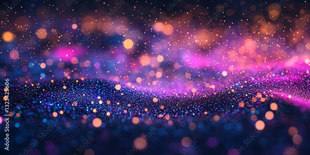 Aufkleber abstract background, swirling streams of colored sparkles representing modern tech data flow