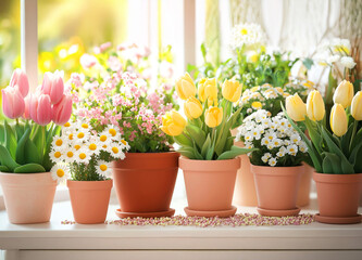 the background of a beautiful flower in a pot
