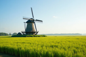 windmill in the fields