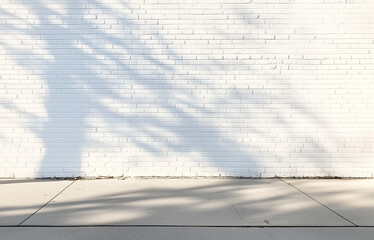 background with white brick walls