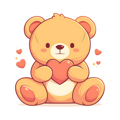 Obraz premium Adorable and Playful Bear Engaged in Various Activities, Minimalist and Logo-Style Designs illustrator