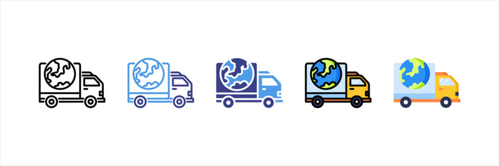 Truck Multi Style Icon Set