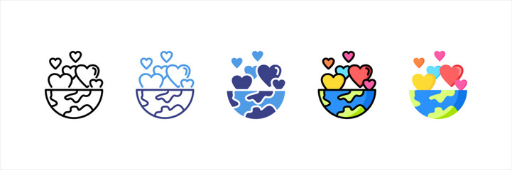 Mother Earth Day Multi Style Icon Set
