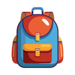 colorful school bag vector image on white background
