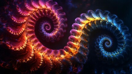 Cosmic Spiral Fractal Art