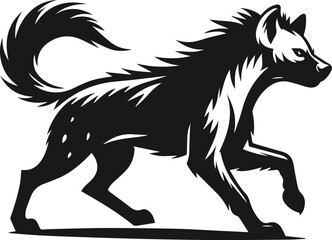 black hyena vector illustration